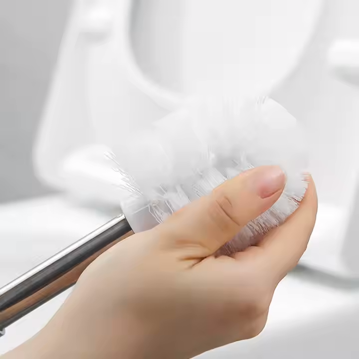 Stainless Steel Toilet Brush Set with Holder, Bathroom Cleaning Brush