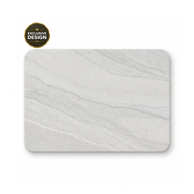 Diatomite Stone Bath Mat – Marble Design, Quick-Dry 60 × 39cm