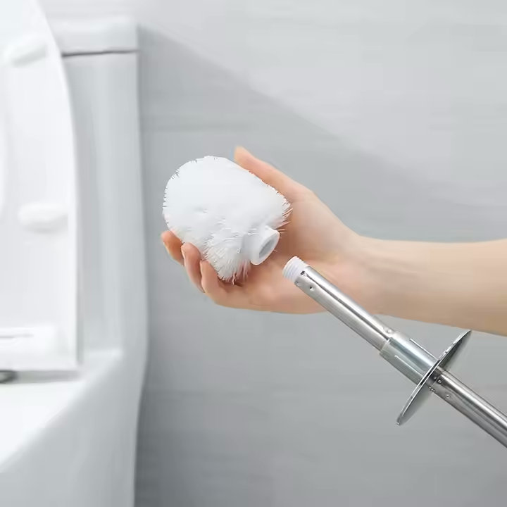 Stainless Steel Toilet Brush Set with Holder, Bathroom Cleaning Brush