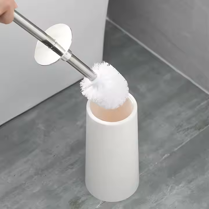 Stainless Steel Toilet Brush Set with Holder, Bathroom Cleaning Brush