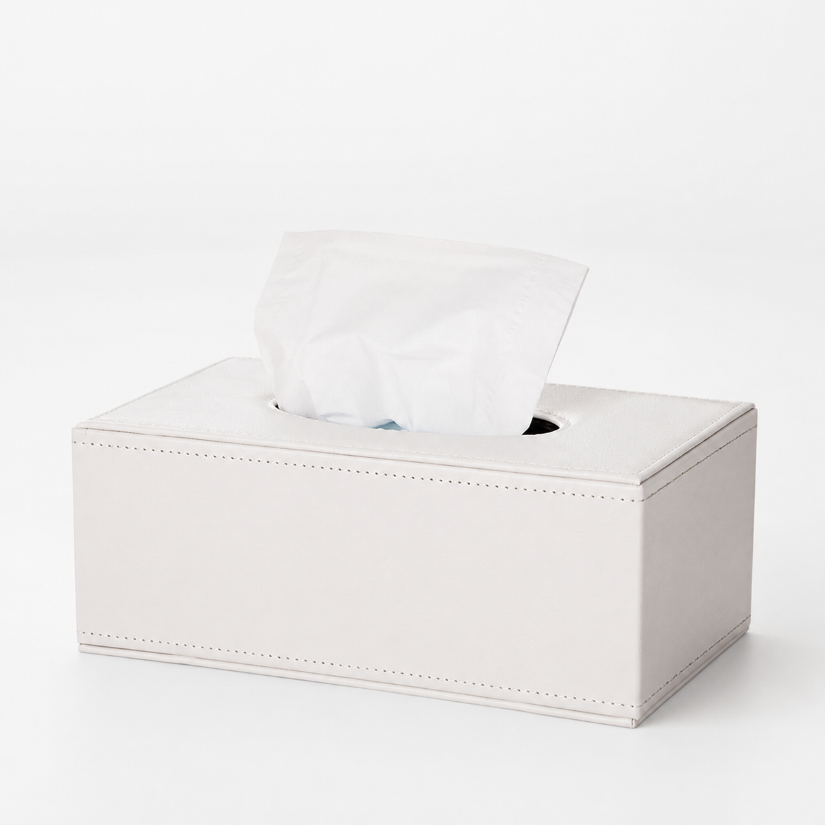 PU Leather Tissue Box Cover – Magnetic Bottom Rectangular Tissue Holder