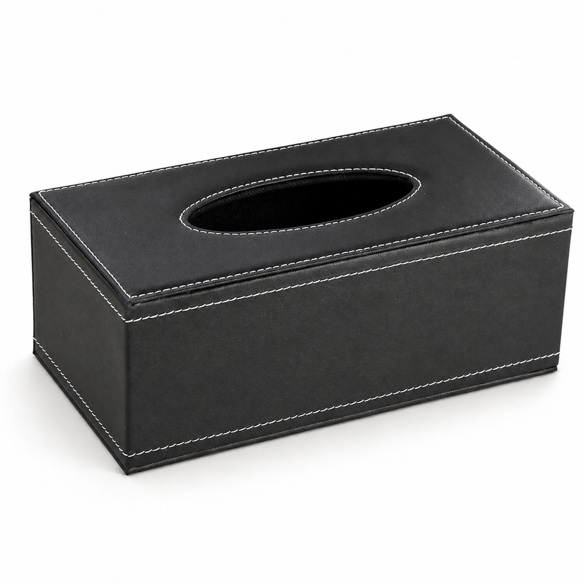 PU Leather Tissue Box Cover – Magnetic Bottom Rectangular Tissue Holder
