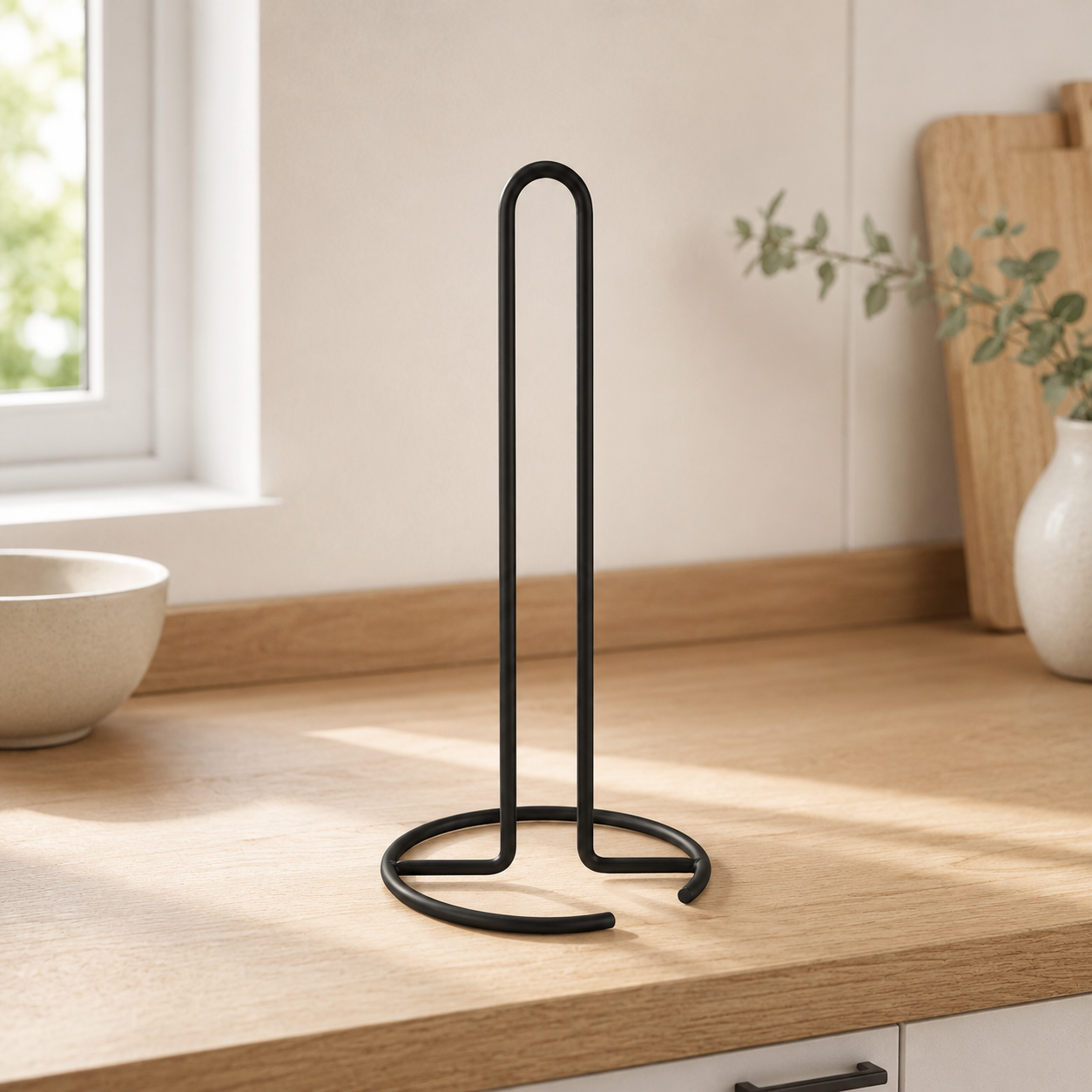 Metal Paper Towel Holder Stand, Countertop Kitchen Roll Rack