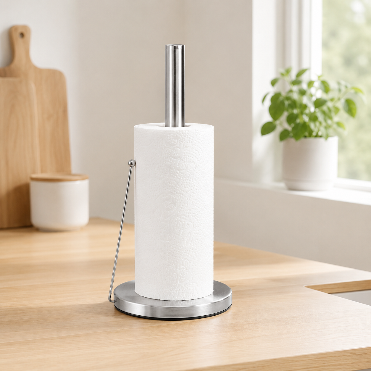 Stainless Steel Paper Towel Holder, Countertop Kitchen Roll Stand