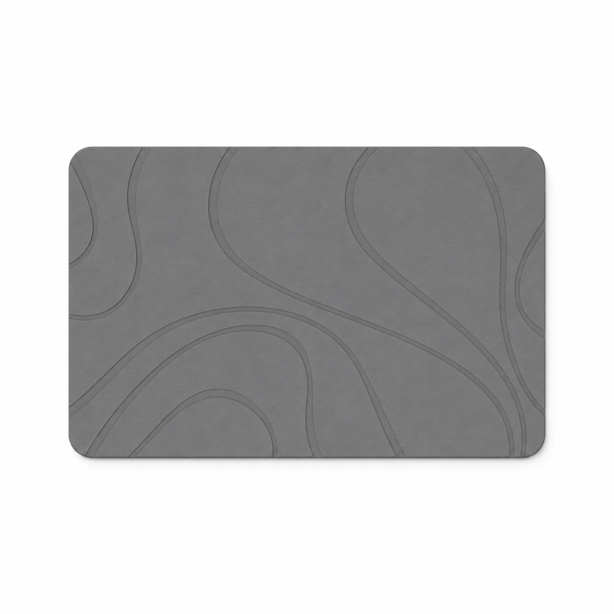 Diatomite Stone Bath Mat - Contour Design, Quick-Dry 60 × 39cm
