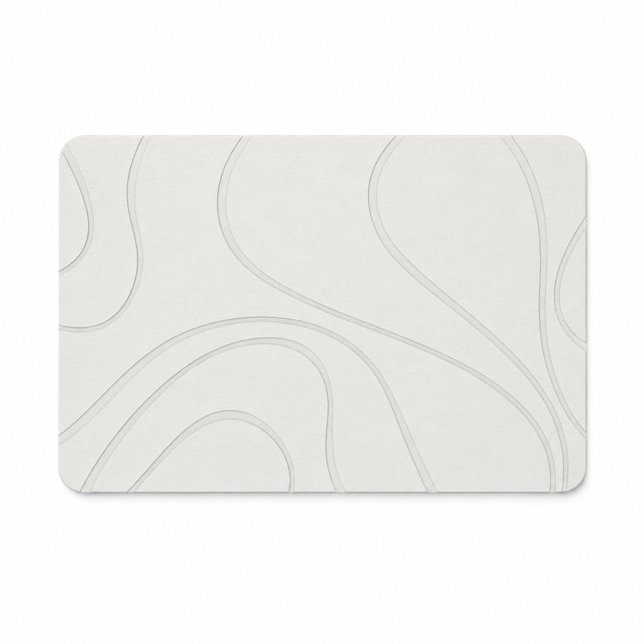 Diatomite Stone Bath Mat - Contour Design, Quick-Dry 60 × 39cm