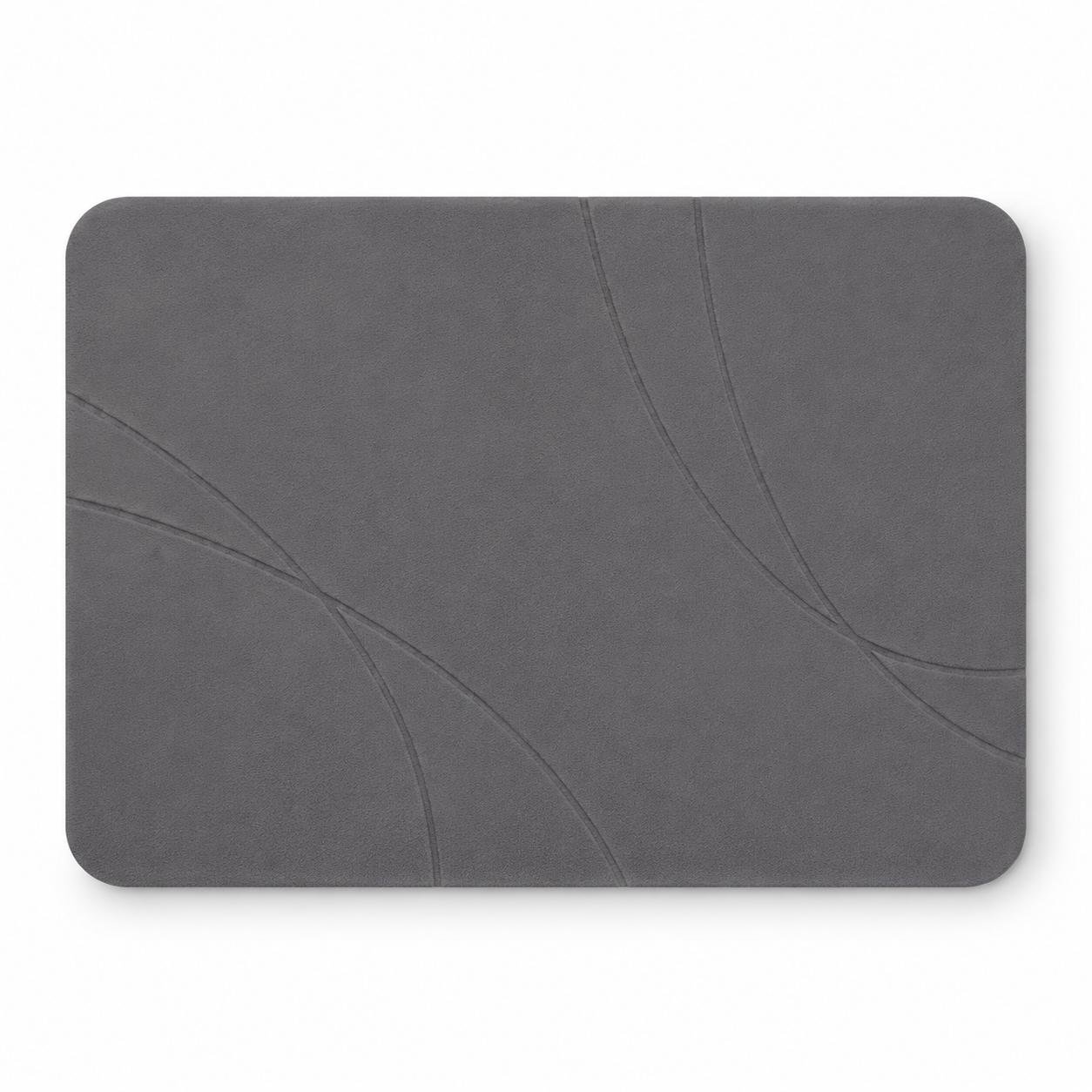Diatomite Stone Bath Mat - Abstract Arc Design, Quick-Dry 60 × 39cm