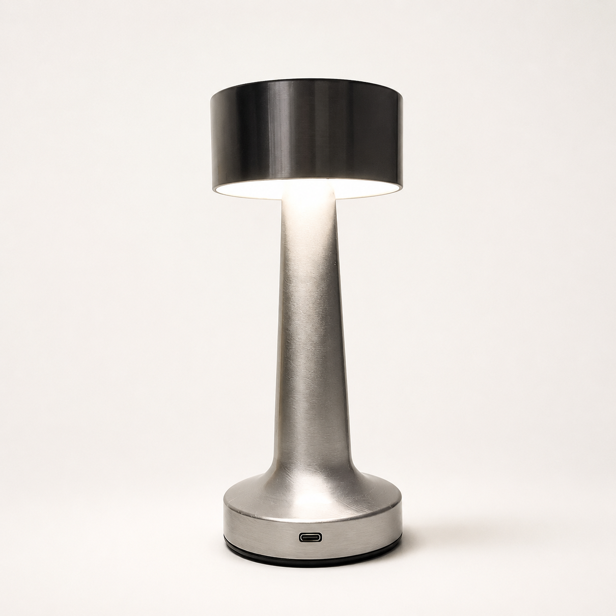 Modern Rechargeable Metal Table Lamp, Warm Bedside Night Light