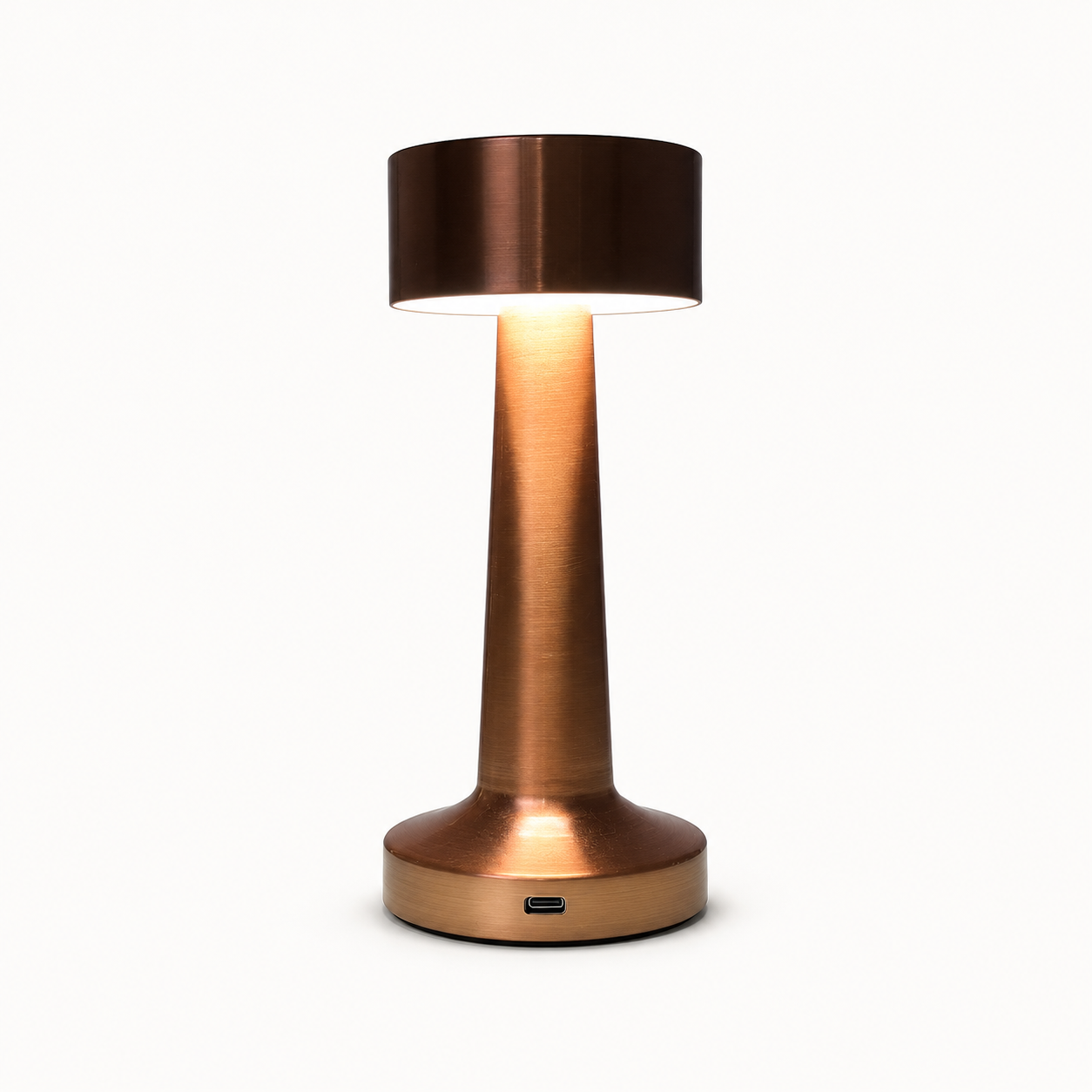 Modern Rechargeable Metal Table Lamp, Warm Bedside Night Light