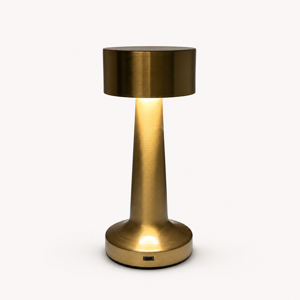Modern Rechargeable Metal Table Lamp, Warm Bedside Night Light
