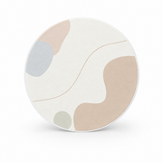 Diatomite Round Coaster Set 6pcs - Nordic-Inspired Quick-Dry Coasters