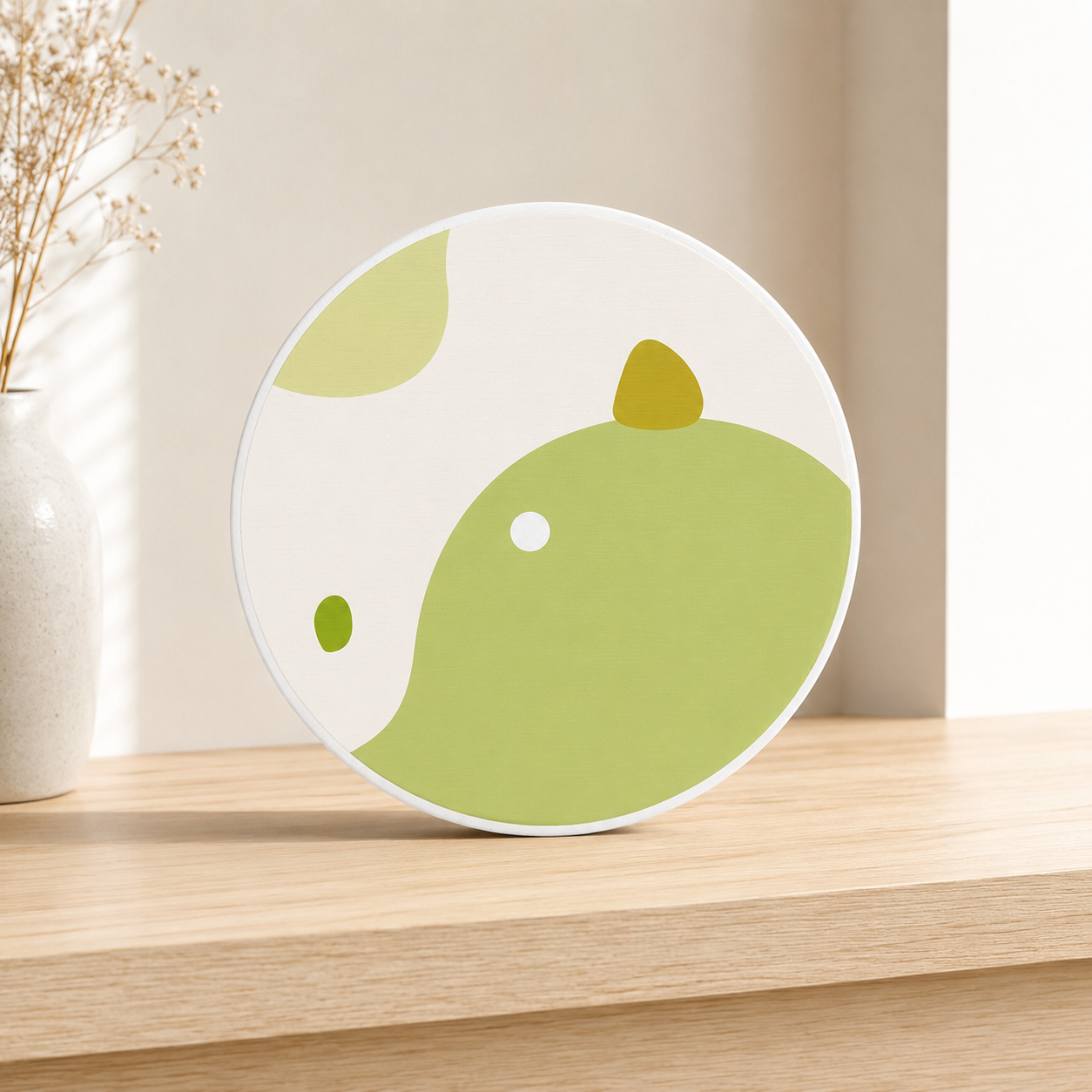 Diatomite Round Coaster Set 6pcs - Nordic-Inspired Quick-Dry Coasters