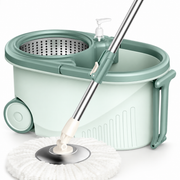 Spin Mop & Bucket Set, 360° Rotating Microfibre Floor Cleaning Mop
