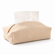 Japandi Cotton Linen Tissue Box Cover, Minimalist Fabric Tissue Holder