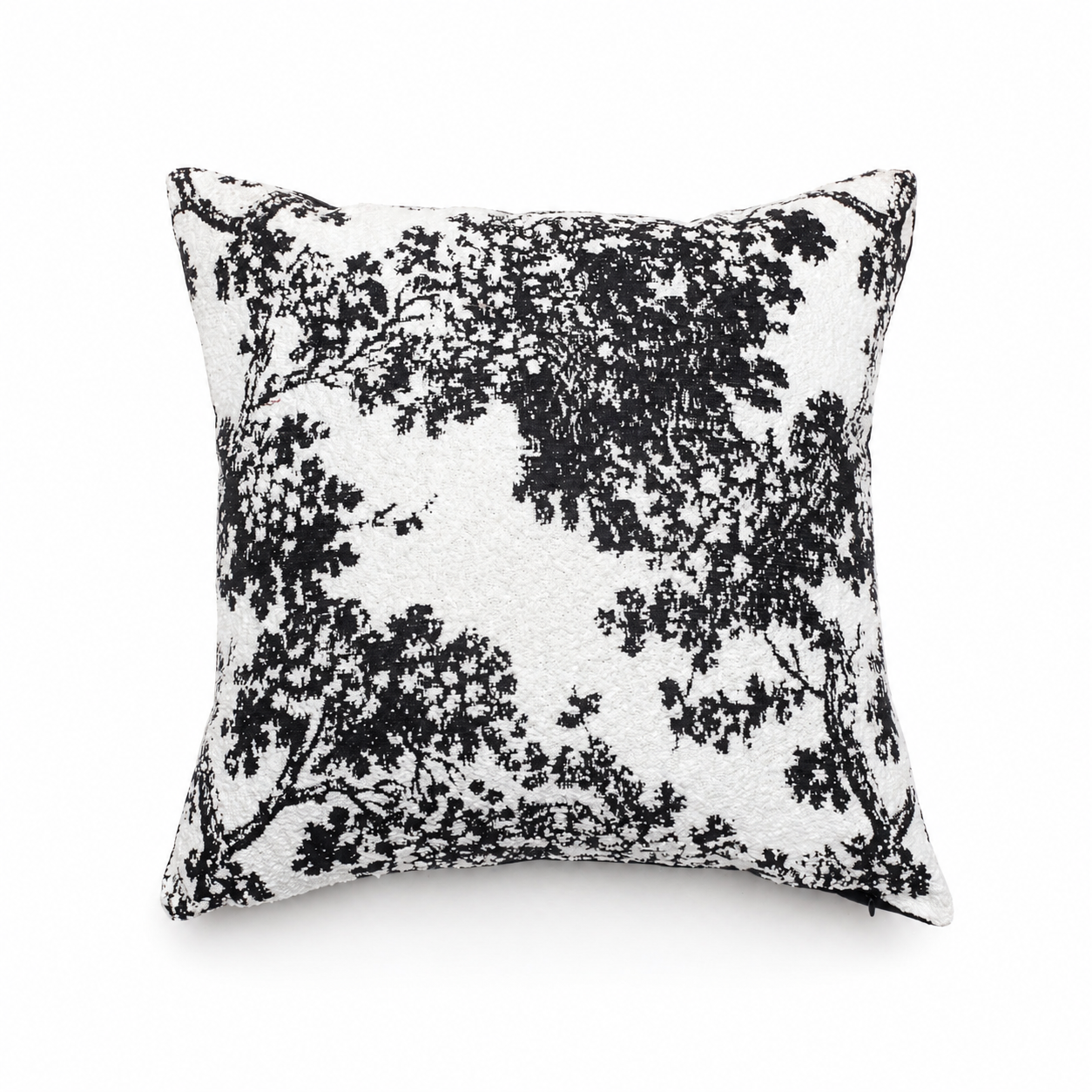 Chenille Ink Tree Jacquard Cushion Cover 45 × 45cm, Decorative Sofa Pillow Cover