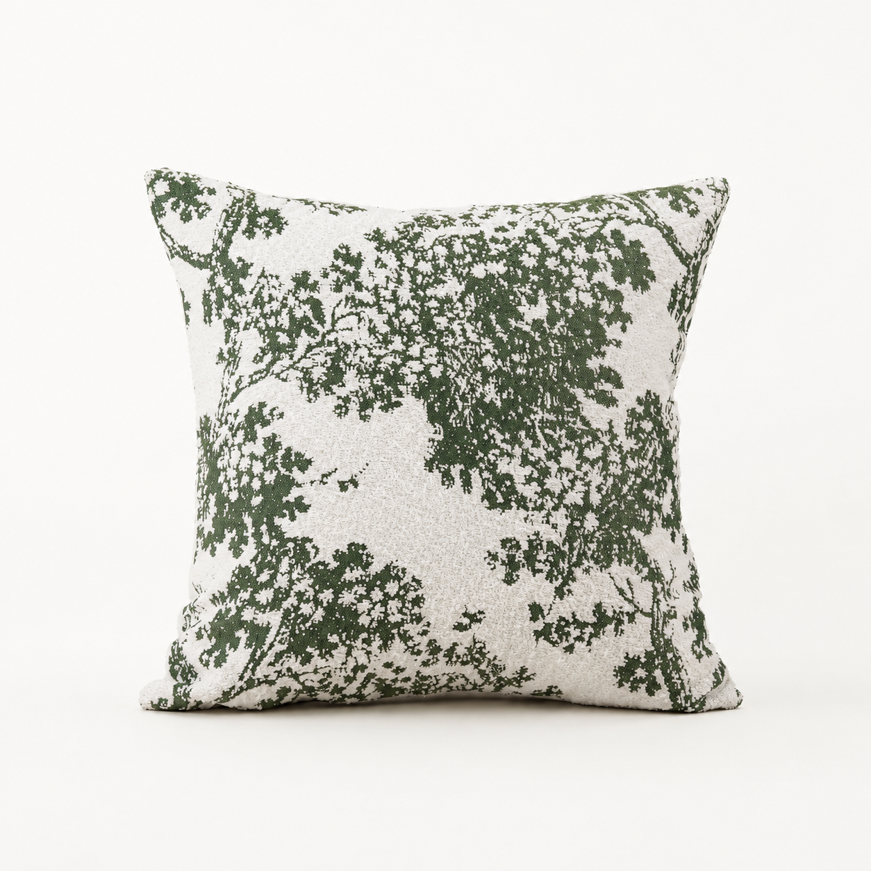 Chenille Ink Tree Jacquard Cushion Cover 45 × 45cm, Decorative Sofa Pillow Cover