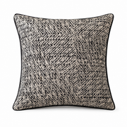 Monochrome Geometric Cushion Cover 45 × 45cm, Black & Beige Pillow Cover