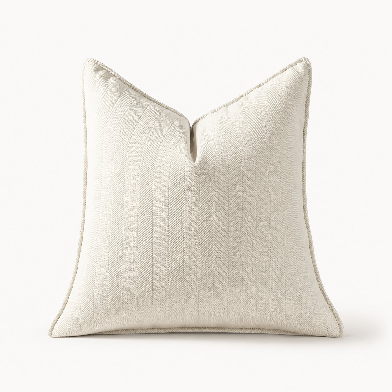 Soft Knit Stripe Cushion Cover 45 × 45cm, Piped Sofa Pillow Cover