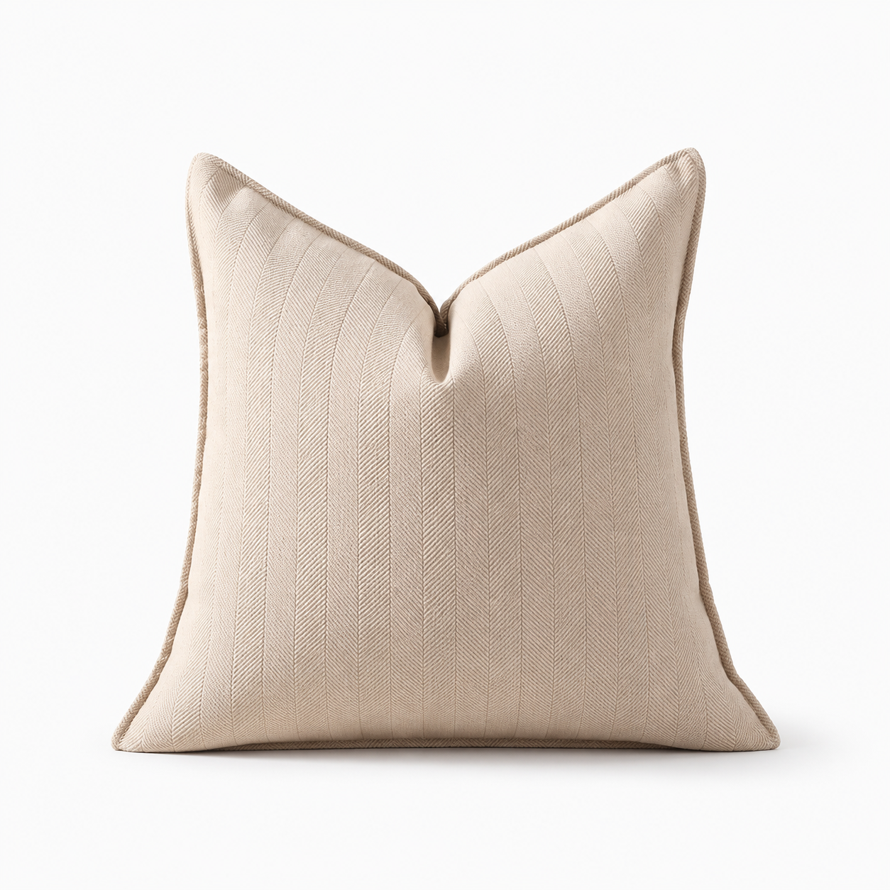 Soft Knit Stripe Cushion Cover 45 × 45cm, Piped Sofa Pillow Cover