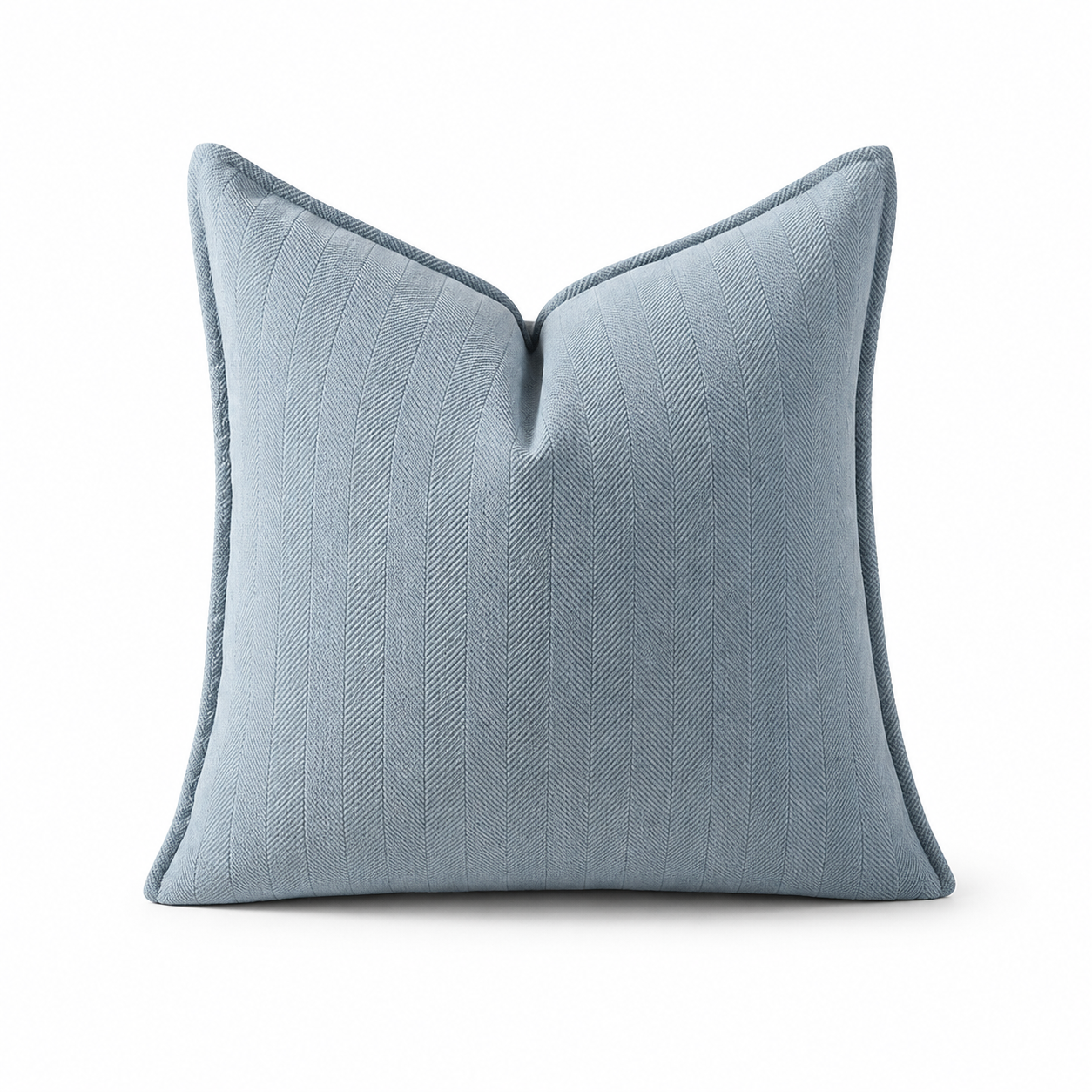Soft Knit Stripe Cushion Cover 45 × 45cm, Piped Sofa Pillow Cover