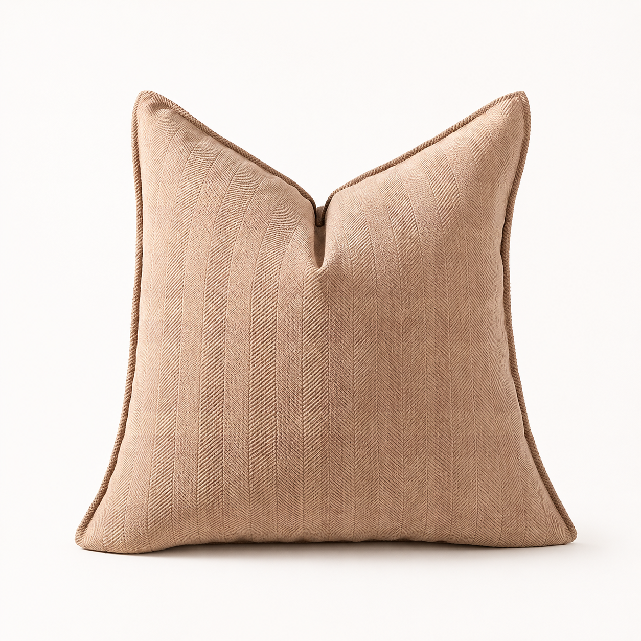 Soft Knit Stripe Cushion Cover 45 × 45cm, Piped Sofa Pillow Cover