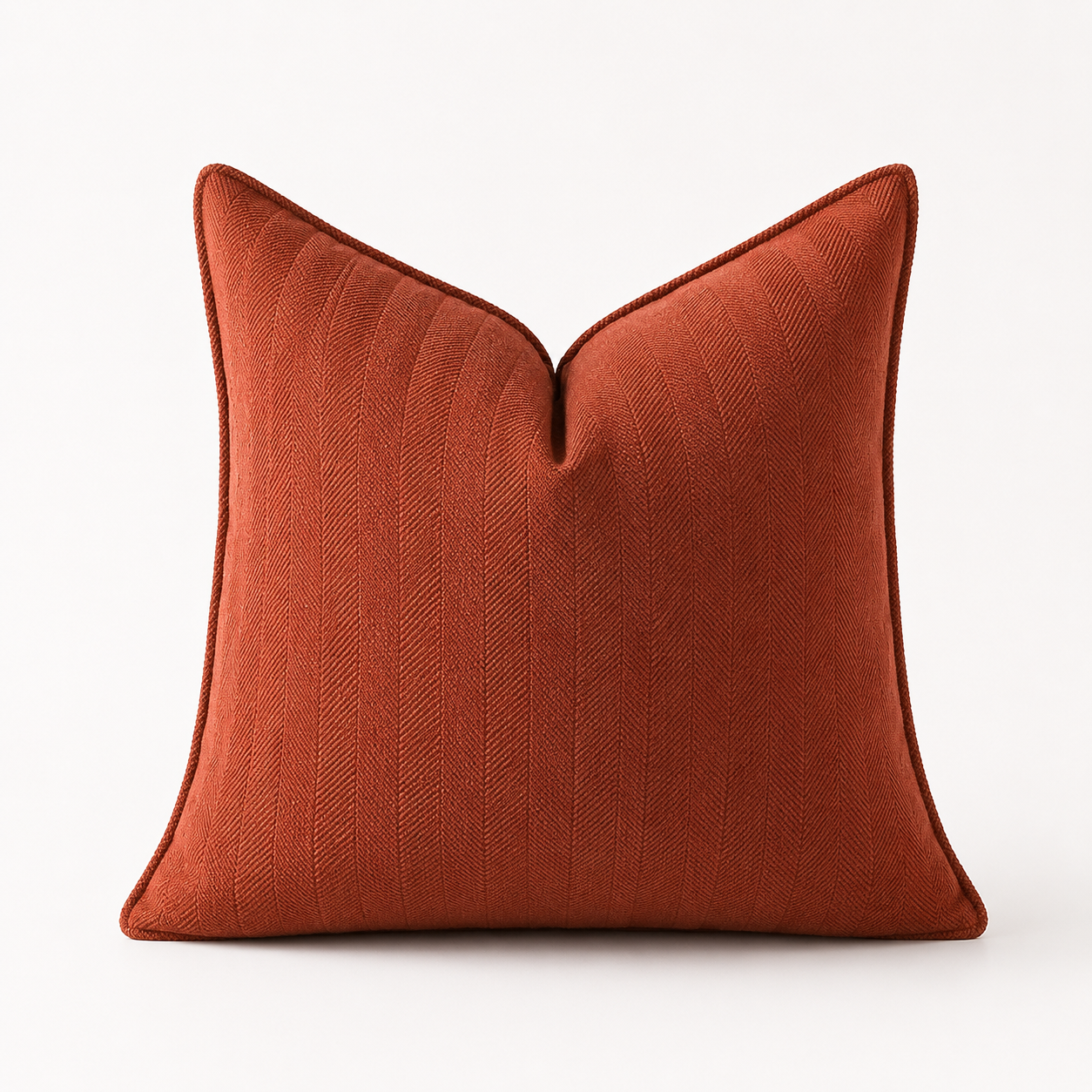 Soft Knit Stripe Cushion Cover 45 × 45cm, Piped Sofa Pillow Cover
