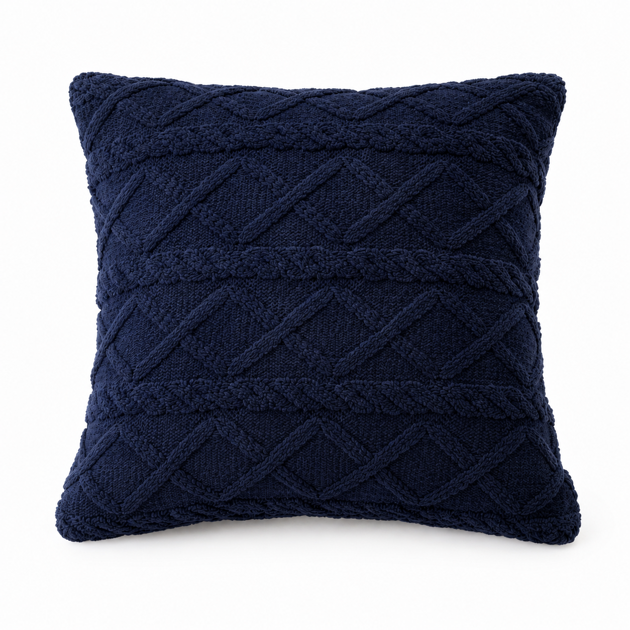 Plush 3D Jacquard Cushion Cover 45 × 45cm, Textured Sofa Pillow Cover