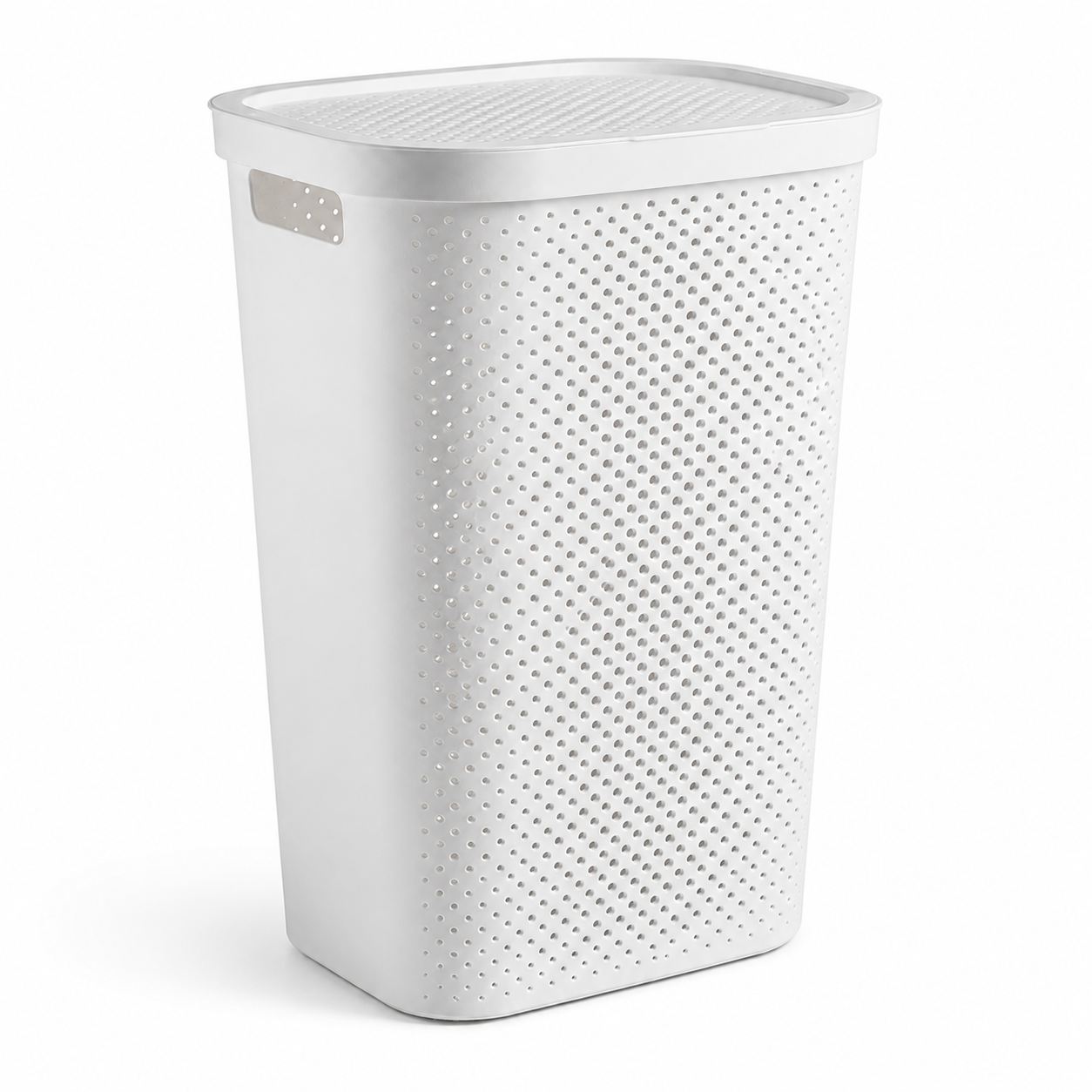 Japanese-Style Laundry Basket with Lid, Large Ventilated Clothes Hamper