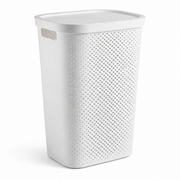 Japanese-Style Laundry Basket with Lid, Large Ventilated Clothes Hamper