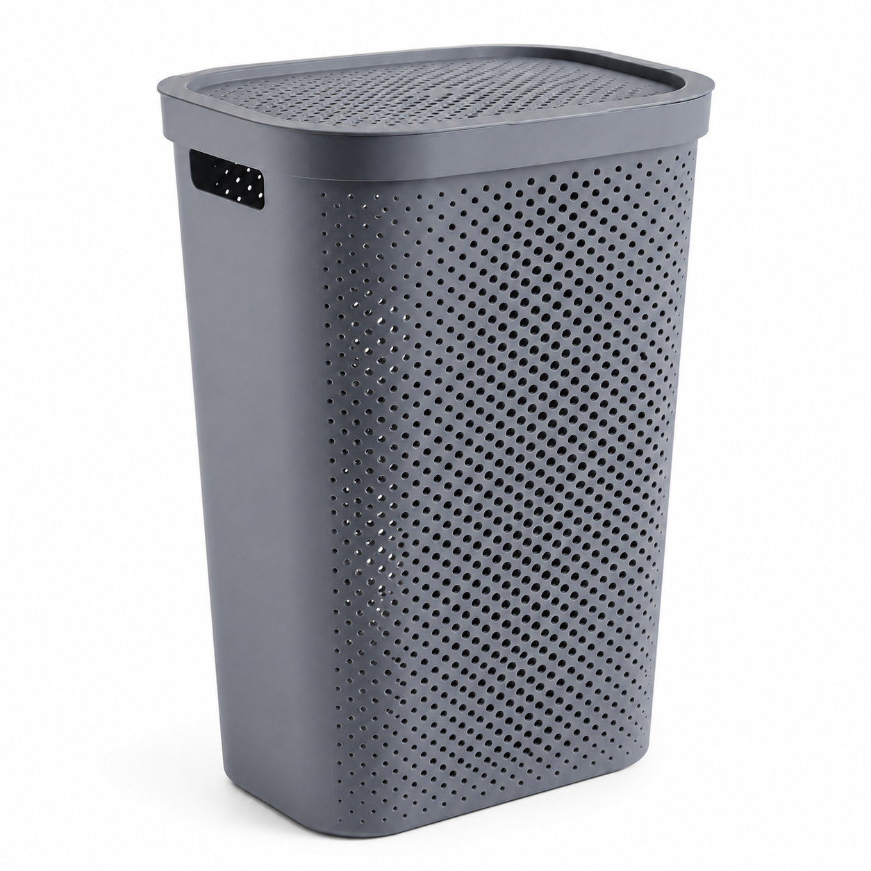 Japanese-Style Laundry Basket with Lid, Large Ventilated Clothes Hamper