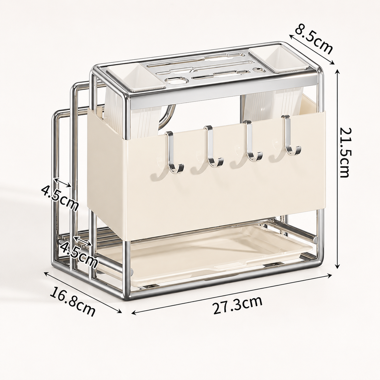 All-in-One Kitchen Knife & Utensil Holder with Chopping Board Rack