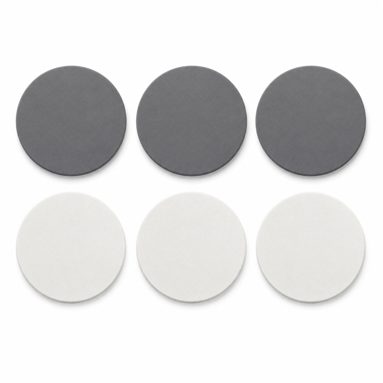 Diatomite Round Coaster Set 6pcs - Quick-Dry Minimalist Drink Coasters