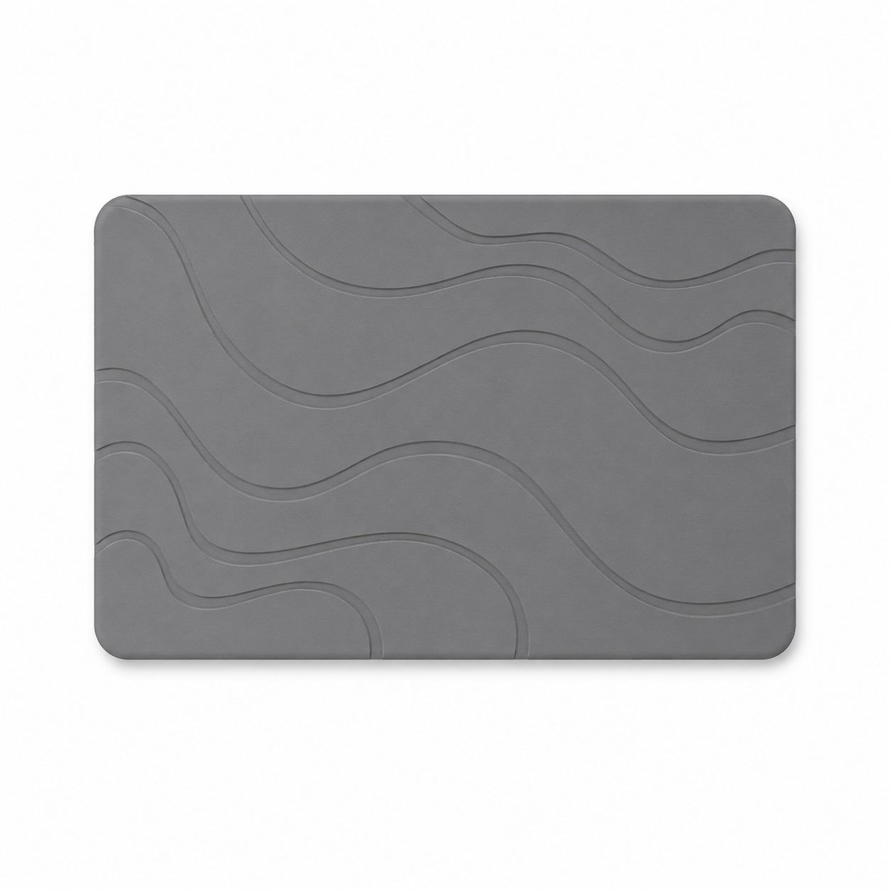 Diatomite Stone Bath Mat – Wave Design, Quick-Dry 60 × 39cm