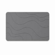 Diatomite Stone Bath Mat – Wave Design, Quick-Dry 60 × 39cm