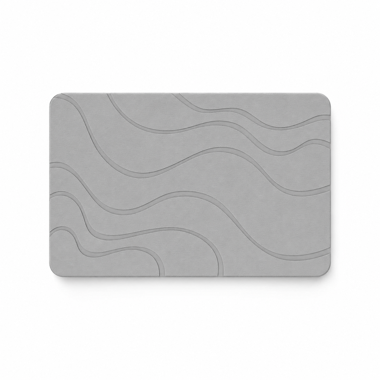 Diatomite Stone Bath Mat – Wave Design, Quick-Dry 60 × 39cm