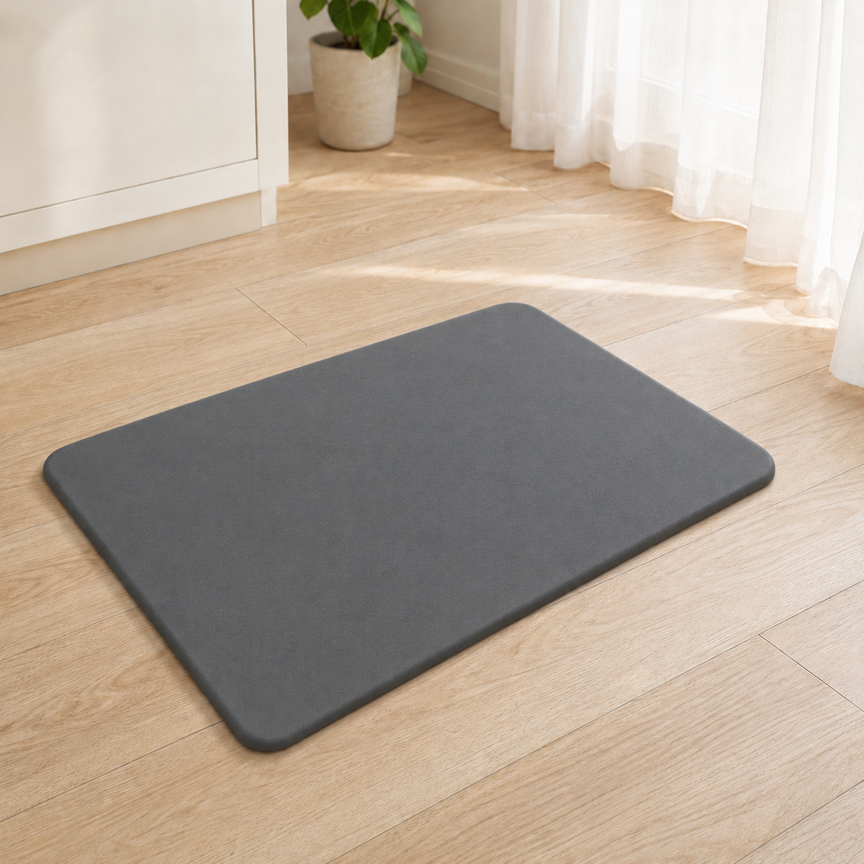 Diatomite Stone Bath Mat – Plain Design, Quick-Dry 60 × 39cm