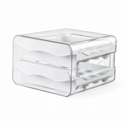 Stackable Clear PET Egg Storage Box, Multi-Layer Fridge Organiser