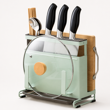 Kitchen Knife & Utensil Holder, Multi-Compartment Cutlery Organiser