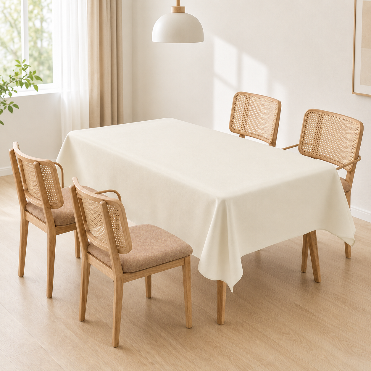 Nordic Wipe-Clean Tablecloth, Water-Resistant Dining Table Cover