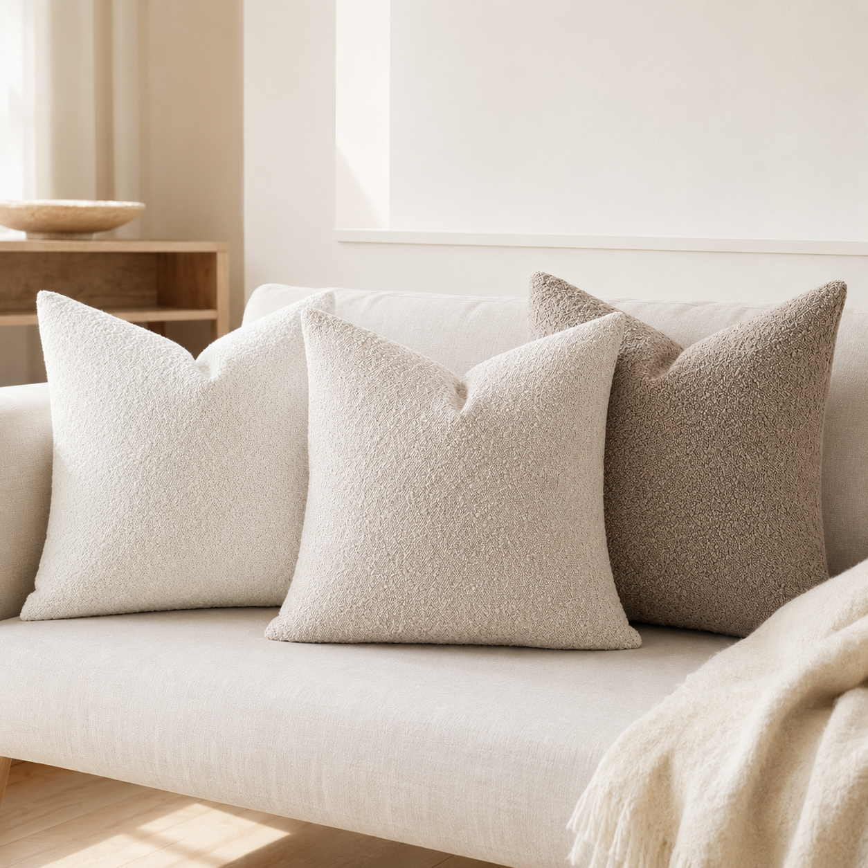 Soft Knit Textured Cushion Cover 45 × 45cm, Sofa Pillow Cover