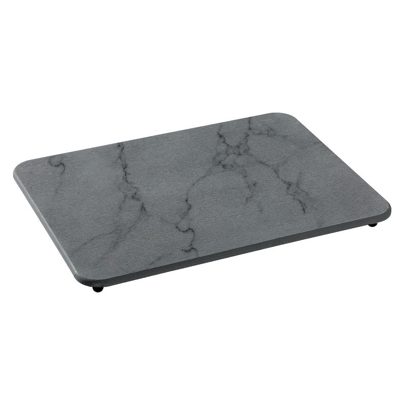 Diatomite Countertop Drying Mat – Marble Design, Quick-Dry 40 × 30cm