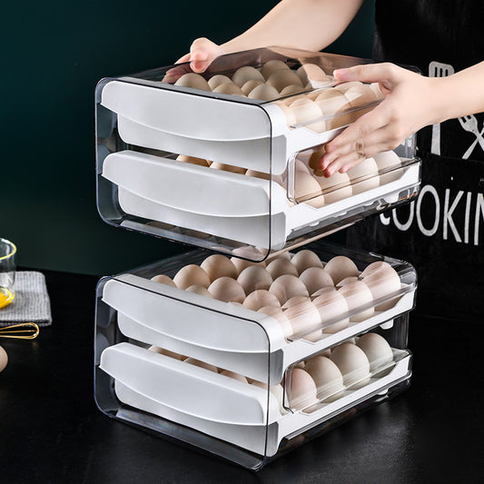 40 Grids Durable PET Stackable Egg Storage Box 💪 Stackable, Keeps Eggs Fresh & Accessible