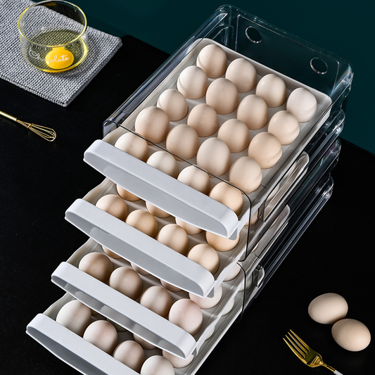 40 Grids Durable PET Stackable Egg Storage Box 💪 Stackable, Keeps Eggs Fresh & Accessible
