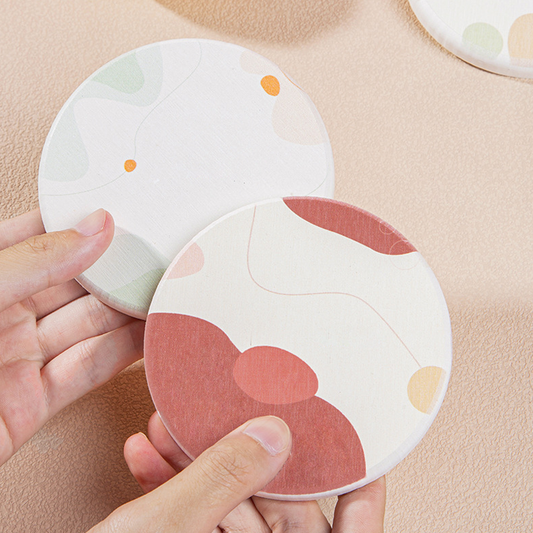 6 PCS Ultra Absorbent Round Nordic Coaster 💦⚪️ Nordic Design Meets Ultimate Absorption