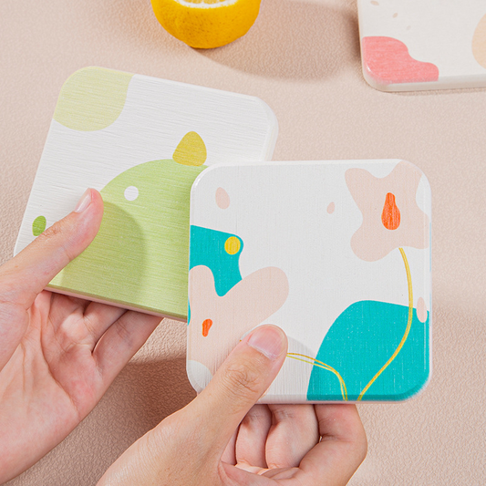 6 PCS Ultra Absorbent Square Nordic Coaster 💦⬜️ Nordic Design Meets Ultimate Absorption